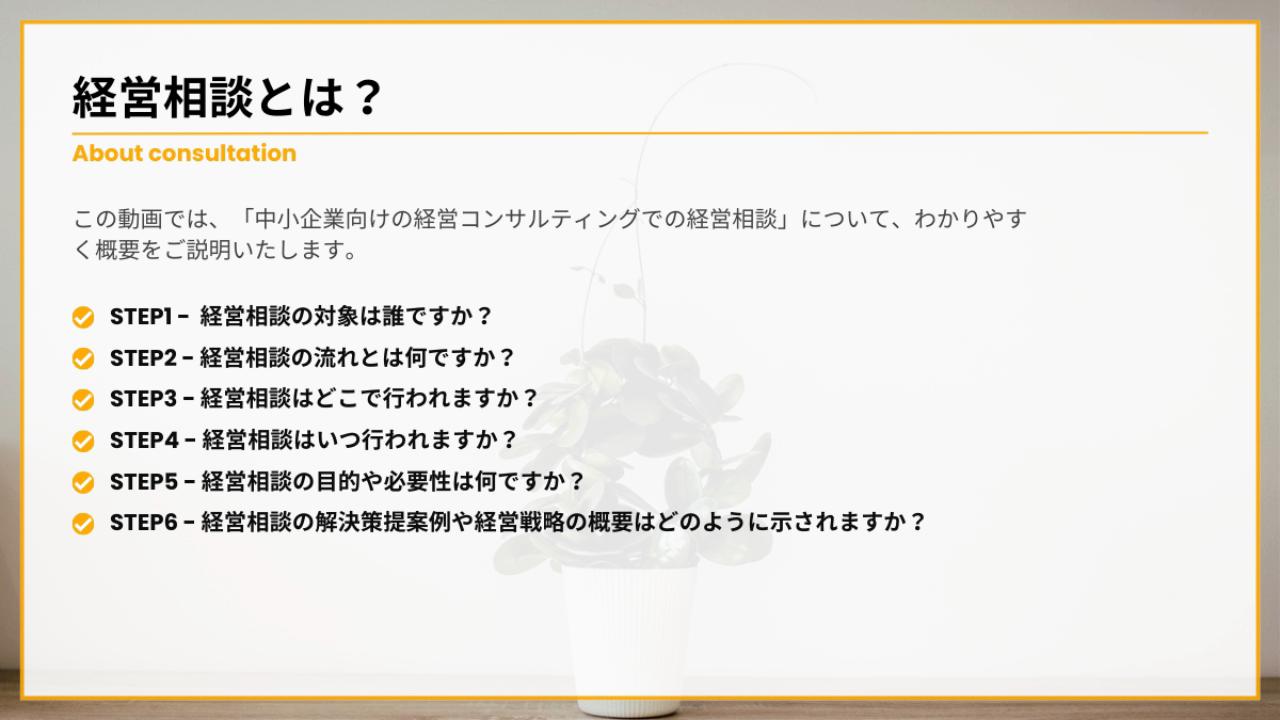 経営相談について